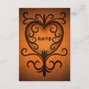 Mariage rsvp coeur d'automne