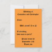 Mariage rsvp coeur d'automne (Dos)