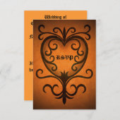 Mariage rsvp coeur d'automne (Devant / Derrière)