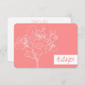 Mariage RSVP (Corail) (Devant / Derrière)