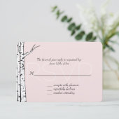 Mariage RSVP de Birch Trees Rose Blanc (Debout devant)