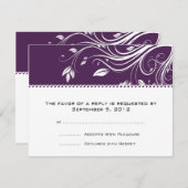 Mariage RSVP de fleurs violettes et blanches (Devant / Derrière)