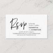 Mariage RSVP Dîner minimaliste moderne Invitation (Devant)