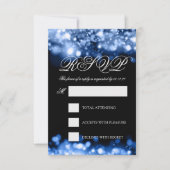 Mariage RSVP Éclairage Sapphire bleu (Devant)