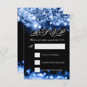 Mariage RSVP Éclairage Sapphire bleu (Devant / Derrière)