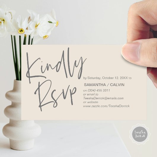 Mariage RSVP, Élégance Décontractée, Invitation ré