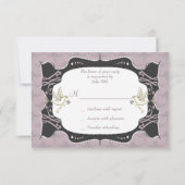 Mariage RSVP Elegant Doves, Mariée & Groom (Dos)