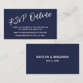 Mariage RSVP en ligne écriture Décontractée carte  (Devant / Derrière)