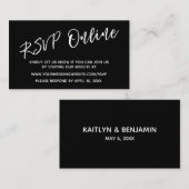 Mariage RSVP en ligne écriture Décontractée carte  (Devant / Derrière)