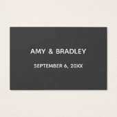 Mariage RSVP en ligne Insérer gris foncé et blanc (Dos)