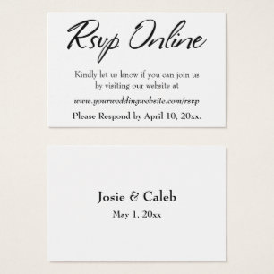 Mariage RSVP en ligne Insérer un script noir, blan