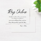 Mariage RSVP en ligne Insérer un script noir, blan (Bureau)