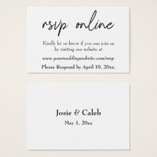 Mariage RSVP en ligne Insérer un script noir, blan