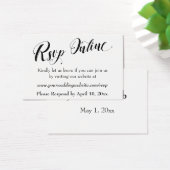 Mariage RSVP en ligne Insérer un script noir, blan (Bureau)