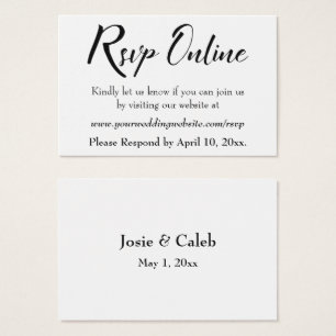 Mariage RSVP en ligne Insérer un script noir, blan