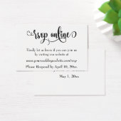Mariage RSVP en ligne Insérer un script noir, blan (Bureau)