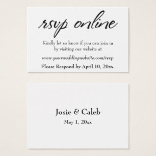 Mariage RSVP en ligne Insérer un script noir, blan