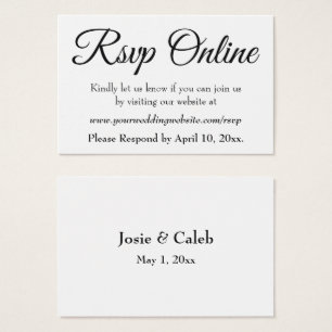 Mariage RSVP en ligne Insérer un script noir, blan