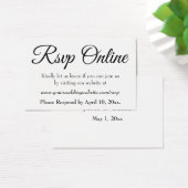Mariage RSVP en ligne Insérer un script noir, blan (Bureau)
