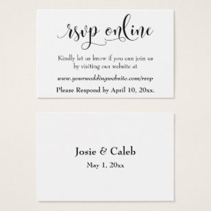 Mariage RSVP en ligne Insérer un script noir, blan