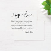 Mariage RSVP en ligne Insérer un script noir, blan (Bureau)