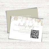 Mariage RSVP en ligne QR Code Sage Green