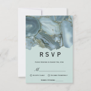 Mariage RSVP en marbre classique