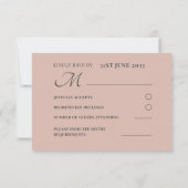 Mariage RSVP en terre cuite moderne (Dos)
