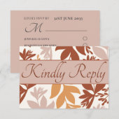 Mariage RSVP en terre cuite moderne (Devant / Derrière)