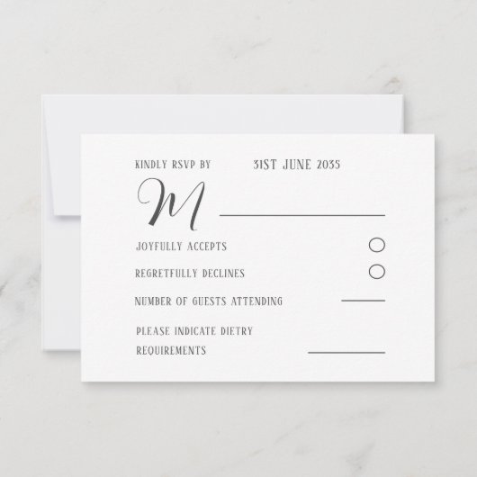 Mariage RSVP en terre cuite moderne (Dos)