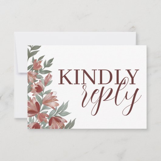 Mariage RSVP en terre cuite rustique (Devant)