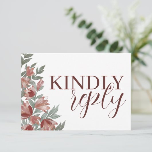 Mariage RSVP en terre cuite rustique (Debout devant)