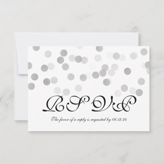 Mariage RSVP Faux Parties scintillant à huile d'ar (Dos)