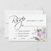 Mariage RSVP Floral Lavender (Devant)