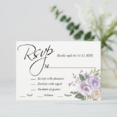 Mariage RSVP Floral Lavender (Debout devant)