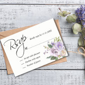 Mariage RSVP Floral Lavender