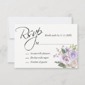Mariage RSVP Floral Lavender (Devant)