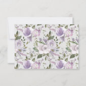Mariage RSVP Floral Lavender (Dos)