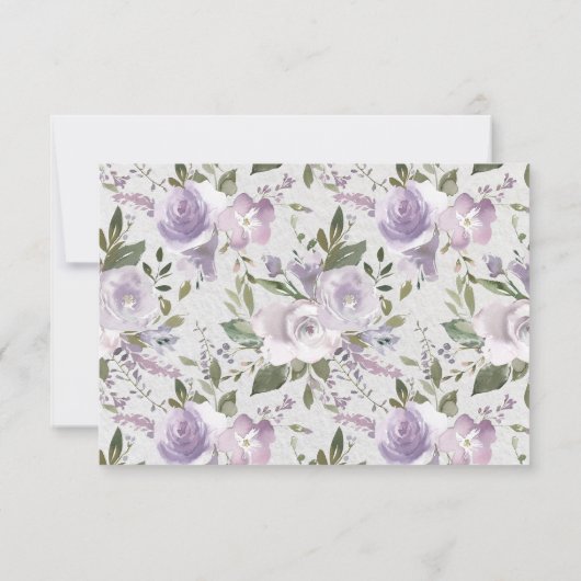 Mariage RSVP Floral Lavender (Dos)