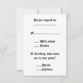 Mariage rsvp Halloween (Dos)