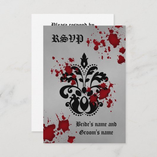 Mariage rsvp Halloween (Devant / Derrière)