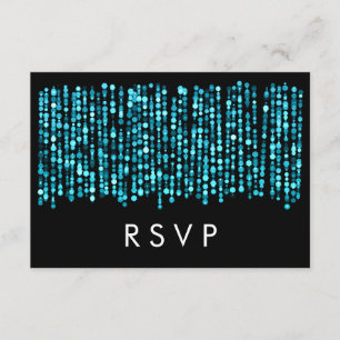 Mariage RSVP lumière turquoise moderne
