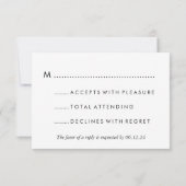 Mariage RSVP lumière turquoise moderne (Dos)