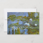 mariage rsvp nénuphar vintage Claude Monet (Dos)