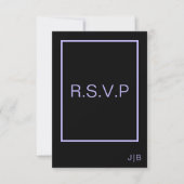Mariage RSVP noir et lavande CARD (Devant)