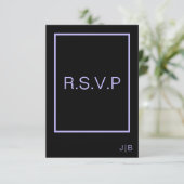 Mariage RSVP noir et lavande CARD (Debout devant)