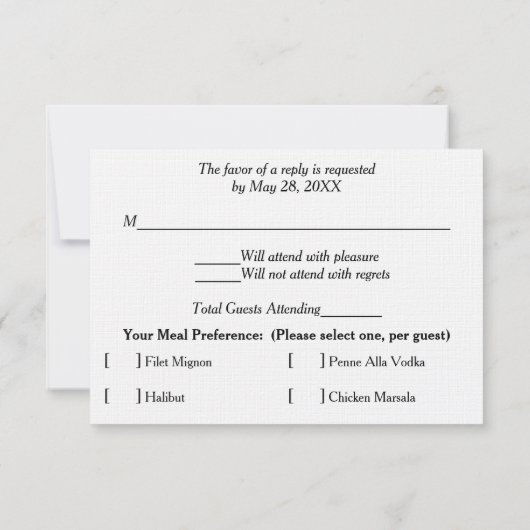 Mariage RSVP Ocean Waves Fluffy White Clouds (Dos)