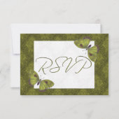 Mariage RSVP Papillon Brocade vert (Devant)