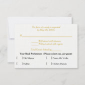 Mariage RSVP : Pastel Rose Roses Or (Dos)