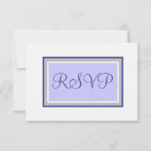 Mariage RSVP Periwinkle et Silver (Devant)